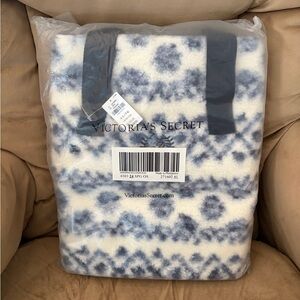 PINK Victoria's Secret Blue and White Tote Bag